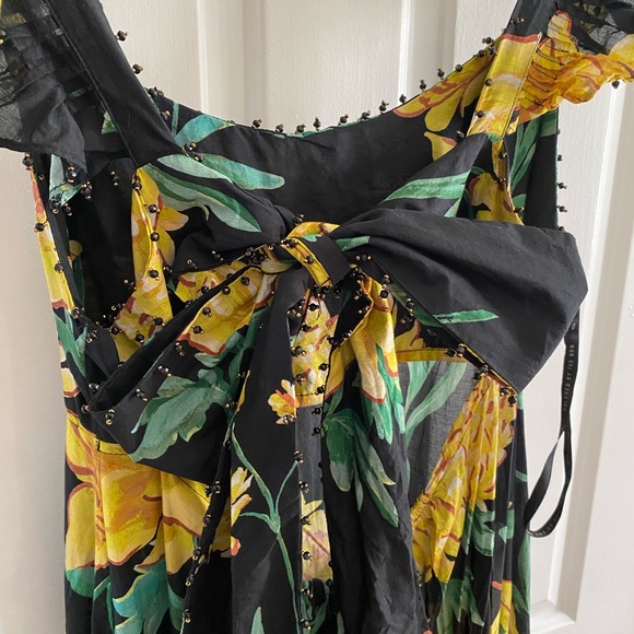 FARM Rio Black Maxi Dress with Yellow Floral Design Alice Dress - Picture 10 of 11